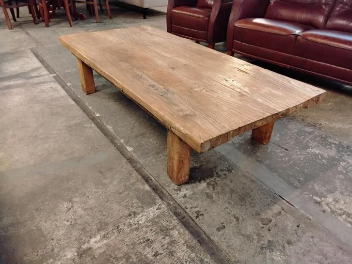 Salontafel massief-robuust 175x80cm, Huis en Inrichting, Tafels | Salontafels, Gebruikt, Minder dan 50 cm, 50 tot 100 cm, 150 tot 200 cm