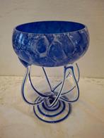 Jozefina Krosno - Octopus - kobaltblauwe schaal op voet, Antiek en Kunst, Antiek | Glas en Kristal, Ophalen of Verzenden