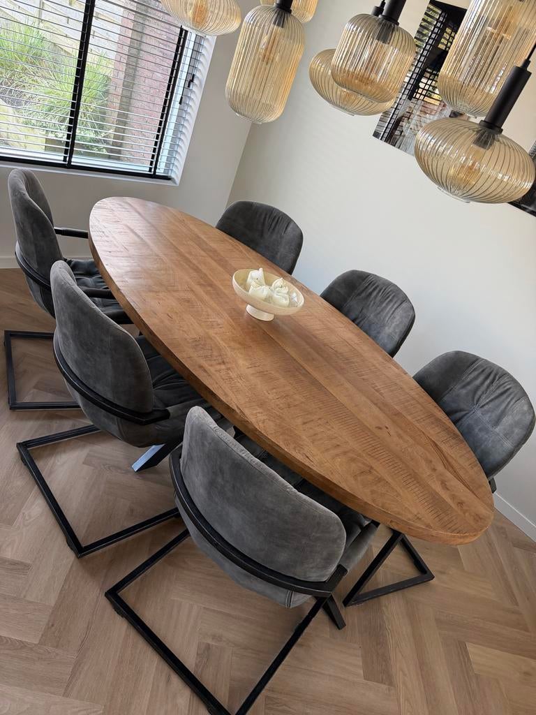 Luxe kuipstoelen - set van 6, Huis en Inrichting, Tafels | Eettafels, Zo goed als nieuw, 50 tot 100 cm, Vijf personen of meer