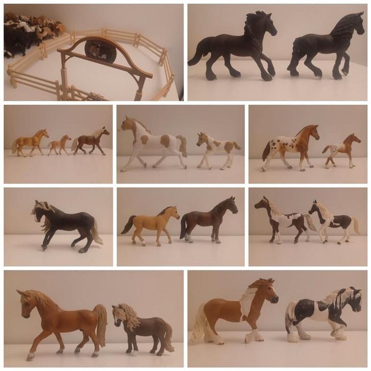 Schleich Paarden en Omheining Set, Kinderen en Baby's, Speelgoed | Poppen, Zo goed als nieuw, Overige typen, Ophalen of Verzenden