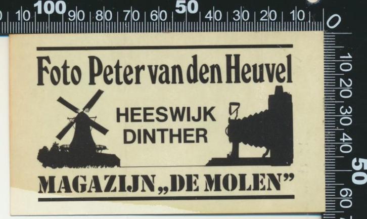 Sticker: Foto Peter van den Heuvel - Heeswijk Dinther, Verzamelen, Stickers, Zo goed als nieuw, Bedrijf of Vereniging, Ophalen of Verzenden