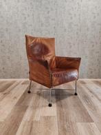 Montis Charly leren design fauteuil*, Gebruikt, Ophalen of Verzenden, Metaal, Montis