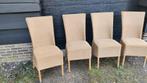 4 eetkamer stoelen, Huis en Inrichting, Stoelen, Ophalen of Verzenden, Zo goed als nieuw, Vier, Riet