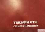 Handboek Triumph GT6, Ophalen of Verzenden