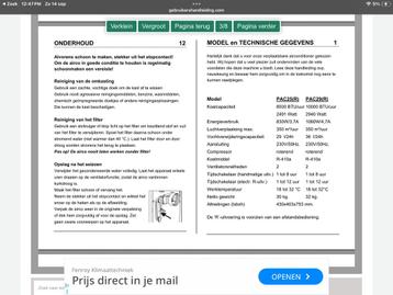  Mobiele Airco (2j pac 25 beschikbaar voor biedingen