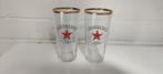 2 nostalgische bierglazen van Heineken, Ophalen, Zo goed als nieuw, Glas of Glazen, Heineken