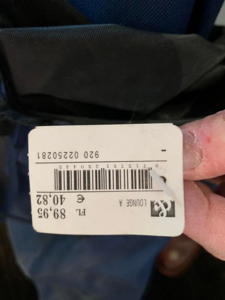 Blauwe stretcher bed - weinig gebruikt, 26 jaar oud, Tuin en Terras, Ligbedden, Ophalen, Gebruikt, Aluminium, Inklapbaar