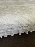 Mooi brocante gehaakt bedsprei, Eenpersoons, Wit, Dekbedovertrek, Ophalen of Verzenden