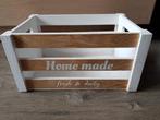 Leuk houten kistje -- tekst : Home made - fresh & daily --, Huis en Inrichting, Ophalen of Verzenden, Zo goed als nieuw, Rechthoekig