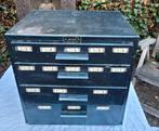 Industrieel metalen ladenkastje, Huis en Inrichting, Kasten | Ladekasten, Ophalen, Minder dan 50 cm, Gebruikt, 3 of 4 laden
