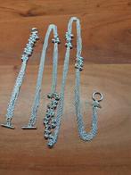 LBVYR Armband en Ketting Set - Zilverkleurig, Staal, Ophalen of Verzenden, Zo goed als nieuw, Met bedels of kralen