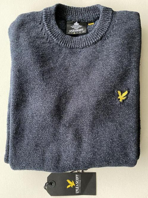 Lyle & Scott sweater M (S) mottled jumper dark navy trui, Kleding | Heren, Truien en Vesten, Zo goed als nieuw, Maat 48/50 (M)