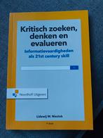 Lidewij w. Niezink - Kritisch zoeken, denken en evalueren, Ophalen, Sociale wetenschap, Zo goed als nieuw, Lidewij w. Niezink