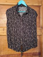 Mooie groene blouse met panterprint van Opus, maat L, Maat 38/40 (M), Ophalen of Verzenden, Zo goed als nieuw, Opus
