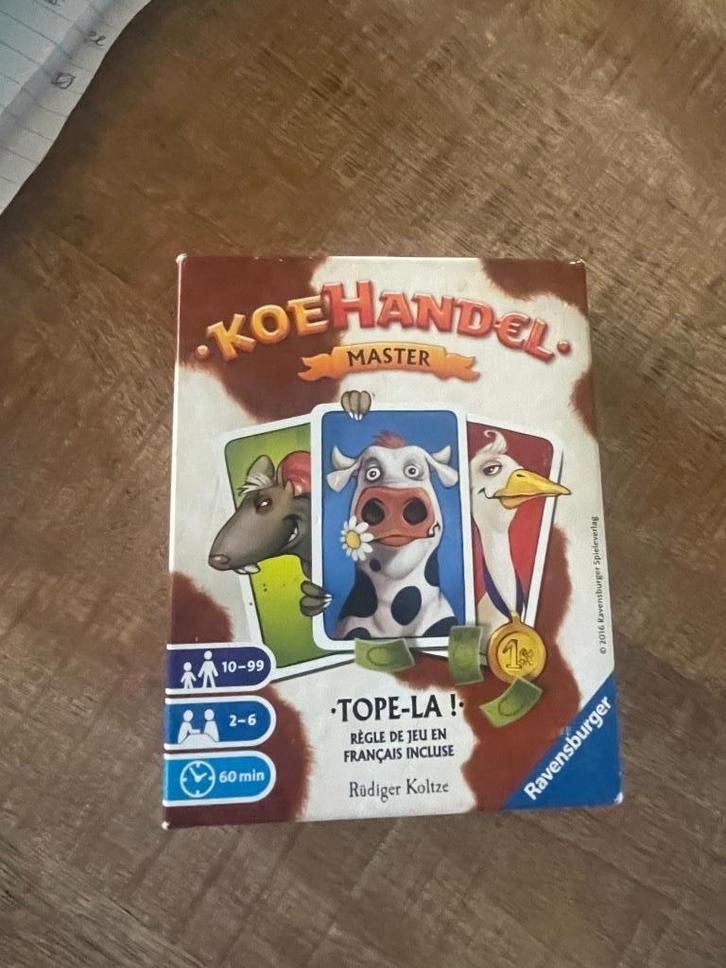 Spel koehandel, Hobby en Vrije tijd, Gezelschapsspellen | Kaartspellen, Zo goed als nieuw, Een of twee spelers, Drie of vier spelers