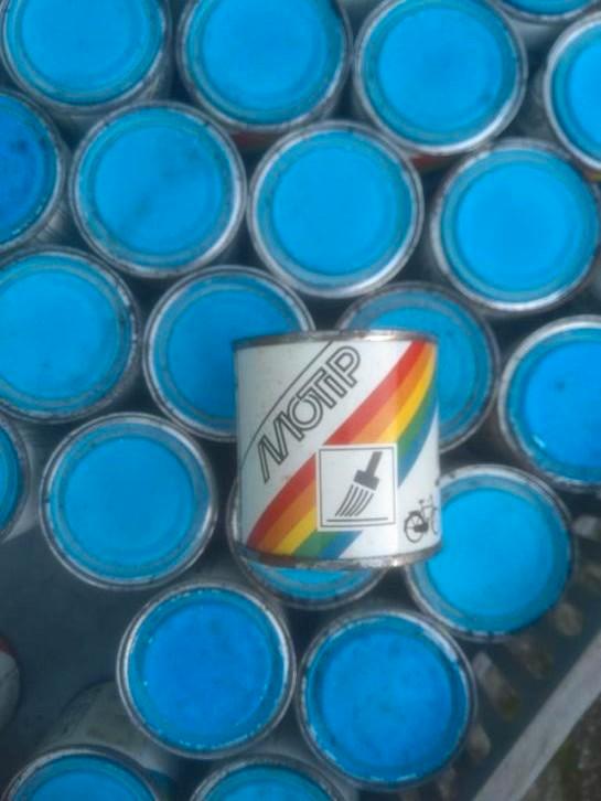 Motip Neon Blauw Verf in potjes van 100ml !, Doe-het-zelf en Verbouw, Verf, Beits en Lak, Gebruikt, Verf, Minder dan 5 liter, Blauw