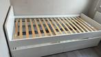 IKEA SLÄKT Bed met Lade en Extra Logeerbed, Ophalen, 90 cm, Eenpersoons, Wit