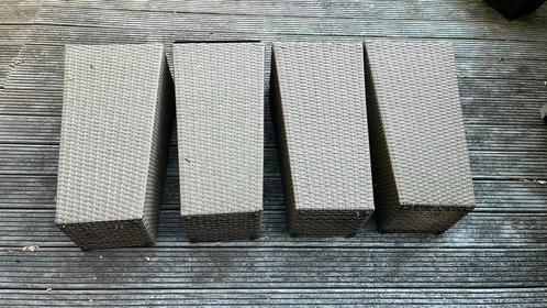 4x Wickerlook Plantenbakken – Set €60 of Los €20, Tuin en Terras, Terrasdelen en Vlonders, Gebruikt, Hout, Ophalen