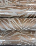 Behang bladmotief palm bladeren goud greige 31366, Ophalen of Verzenden, Minder dan 10 m²