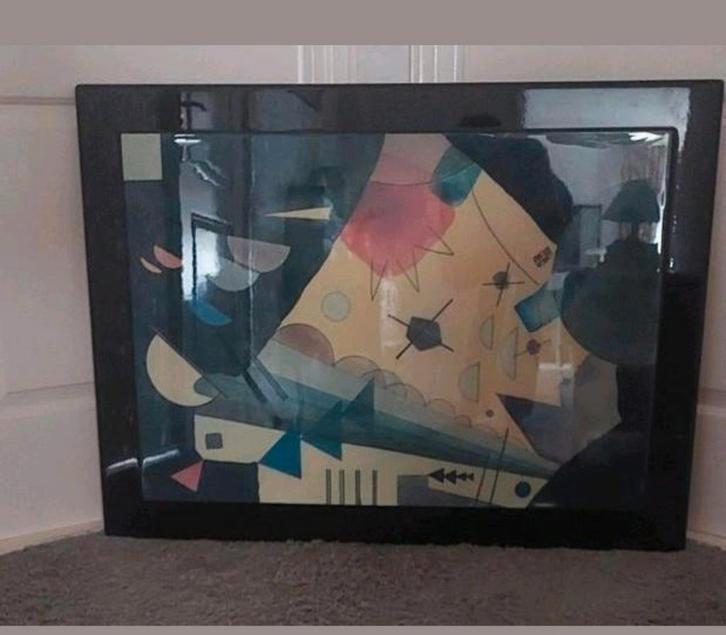 Schitterende Reproductie wassily kandinsky, Huis en Inrichting, Woonaccessoires | Schilderijen, Tekeningen en Foto's, Zo goed als nieuw