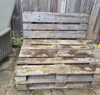 Pallet bank inclusief kussens, Tuin en Terras, Tuinbanken, Ophalen, Gebruikt, Hout