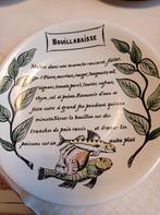 Drie visborden met opdruk Gien France, Antiek en Kunst, Antiek | Keramiek en Aardewerk, Ophalen of Verzenden