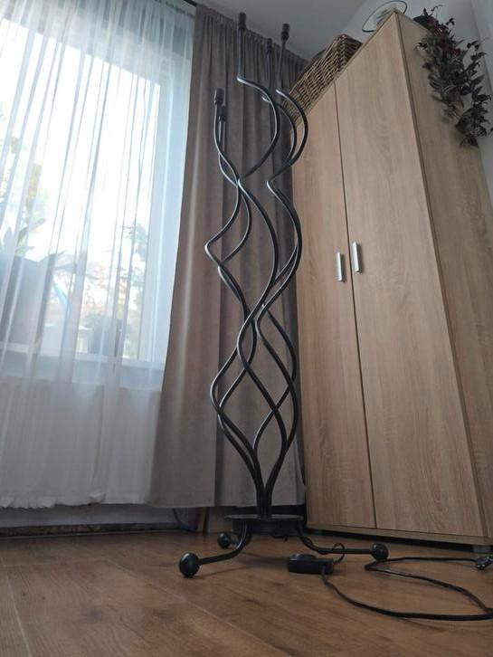 Stijlvolle zwarte vloerlamp / staande lamp met 5 lichtpunten, Huis en Inrichting, Lampen | Vloerlampen, Zo goed als nieuw, 150 tot 200 cm