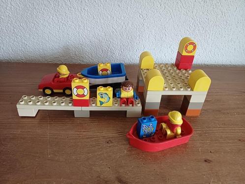 Duplo set vissers met 2 boten en auto met aanhanger., Kinderen en Baby's, Speelgoed | Duplo en Lego, Zo goed als nieuw, Duplo