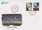 Foroyar 1991 Sa150 EUROPA Ruimtevaart Satelliet sterrenwacht, Postzegels en Munten, Postzegels | Eerstedagenveloppen, Ophalen of Verzenden