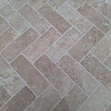 Brick Mocca travertin 20.3x7,5x1cm vloer/wandtegel beschikbaar voor biedingen