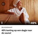 40% korting op sauna, Kortingsbon, Spa of Sauna