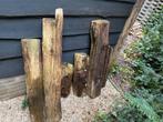 Eiken Hooiberg Palen - Gebint Hout, Tuin en Terras, Ophalen, Gebruikt, Minder dan 180 cm, Palen