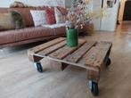 Pallet Salontafel met Wielen - 79x67 cm, Huis en Inrichting, Tafels | Salontafels, Ophalen, Gebruikt, 50 tot 100 cm, 50 tot 100 cm