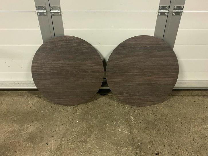 18 Tafelbladen trespa volkern HPL rond 55 cm indoor outdoor, Antiek en Kunst, Antiek | Meubels | Tafels, Ophalen