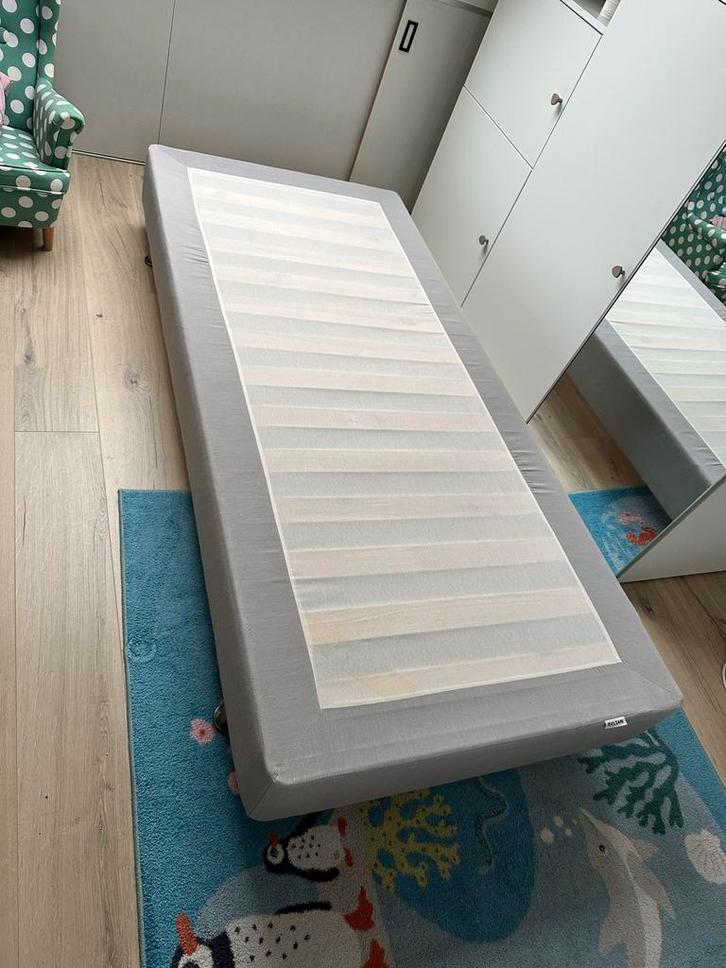 Ikea Sultan Bedframe 90x200, Huis en Inrichting, Slaapkamer | Bedden, Gebruikt, Eenpersoons, 90 cm, 200 cm, Hout, Grijs, Ophalen