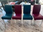 Gratis 4 leren eetkamer stoelen, Huis en Inrichting, Stoelen, Ophalen of Verzenden, Zo goed als nieuw