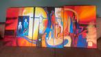 Drieluik schilderij, Antiek en Kunst, Kunst | Schilderijen | Abstract, Ophalen of Verzenden