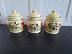 3 Vintage kruidenpotjes / voorraadpotten, Ophalen of Verzenden