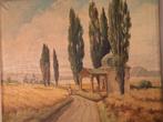Schilderij Franse School Landschap, Ophalen of Verzenden