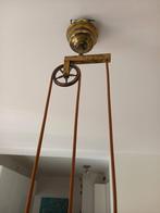 antieke katrol lamp, Huis en Inrichting, Lampen | Hanglampen, Ophalen, Gebruikt, 50 tot 75 cm, Antieke stijl