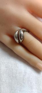 Mooie oud zilveren.(ZII/835) ring (mat/glans), Sieraden, Tassen en Uiterlijk, Antieke sieraden, Ophalen of Verzenden, Zilver, Ring
