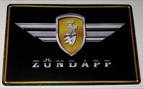 ZUNDAPP : Metalen Bord Logo Zundapp Brommer, Verzamelen, Merken en Reclamevoorwerpen, Nieuw, Reclamebord, Verzenden