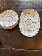 Antiek Gebakstel - Schaal & 6 Bordjes, Antiek en Kunst, Antiek | Servies compleet, Ophalen of Verzenden