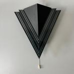 Vintage driehoekige wandlamp - zwart -Memphis stijl 4x, Huis en Inrichting, Gebruikt, Onbekend, Ophalen of Verzenden, Sische