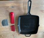 Gietijzeren Grillpan met Handvatbeschermers, Ophalen, Gebruikt, Koekenpan of Braadpan, Gietijzer