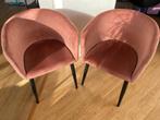 2 PTMD Roze velvet stoelen, Huis en Inrichting, Stoelen, Twee, Gebruikt, Metaal, Ophalen