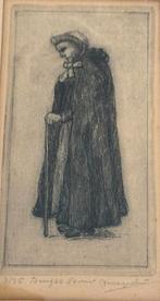 Oude Ets tekening., Antiek en Kunst, Ophalen of Verzenden