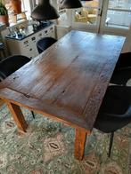 Ruige teakhouten tafel, Ophalen, 200 cm of meer, 50 tot 100 cm, Zo goed als nieuw