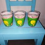 Looney Tunes tweety limonadeglaasjes 3 stuks, Ophalen, Glas of Glazen, Gebruikt, Glas