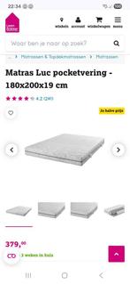 Matras LUC 180x200 (leenbakker), Ophalen, 180 cm, 200 cm, Nieuw